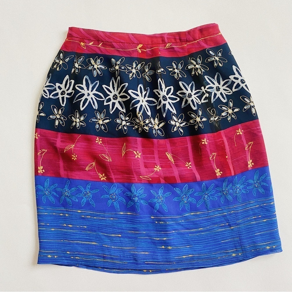 Harold's Silk Skirt Size 2 Vintage Vacation 90s